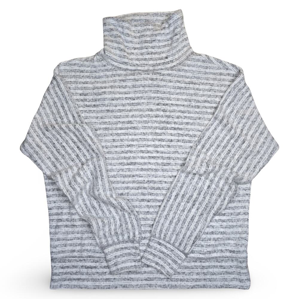 Lou & Grey Women’s XXS Striped Cozy Casual Knit Turtleneck Sweater NWT
